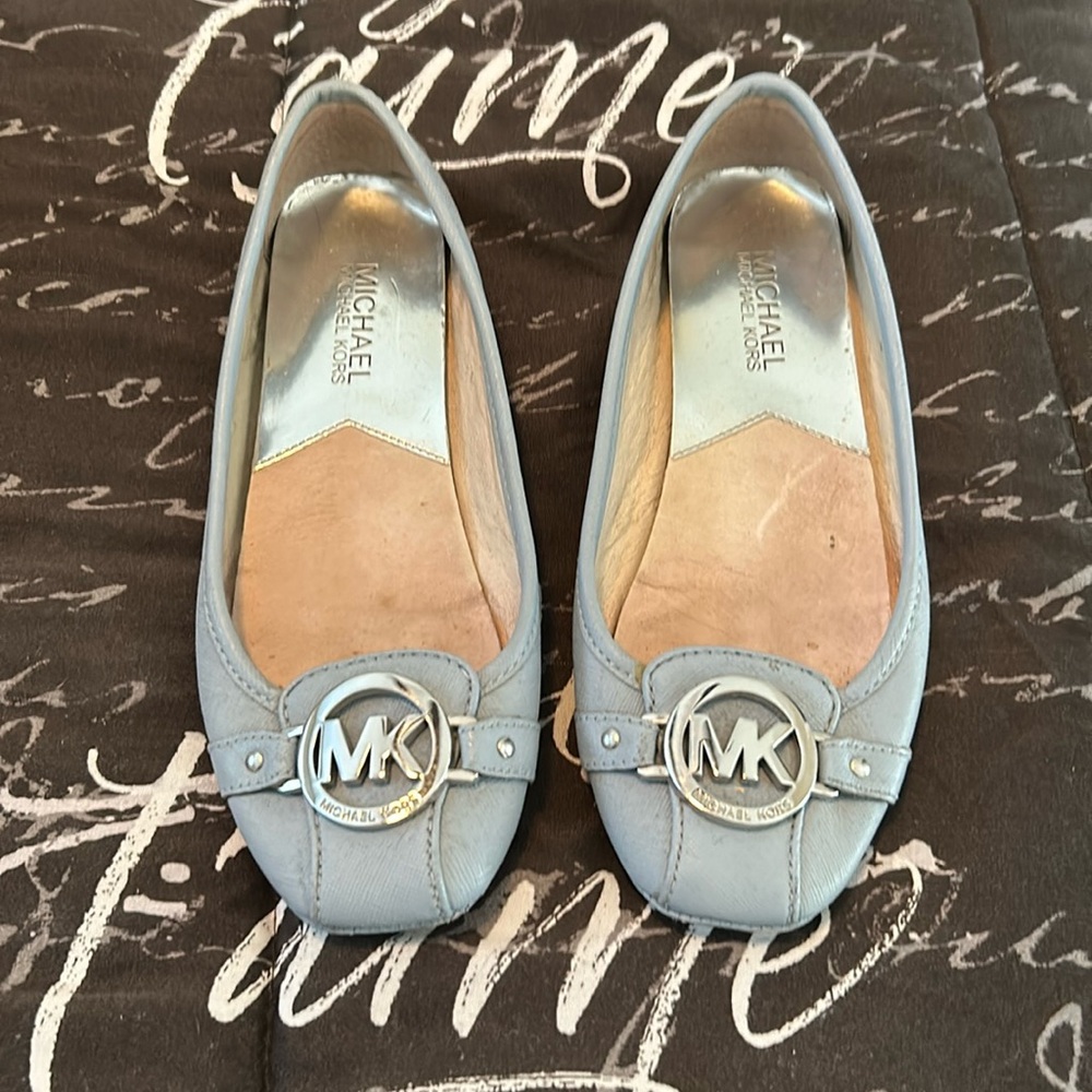 Michael Kors light blue shoes